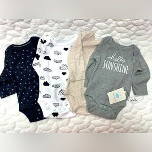 4 pack long sleeve baby onesie